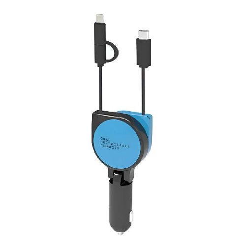 3 In 1 Car Charger (Micro\type C\lightning) - Green