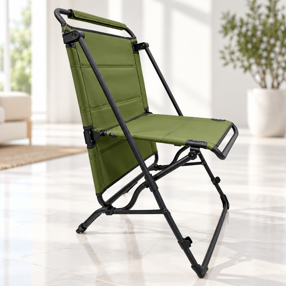 Porodo Lifestyle 2-in-1 Foldable Camping Chair & Table – Green