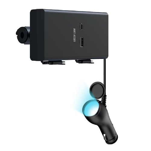 65W Fast Car Charger – Retractable USB-C PD Car Charger for Backseat Green Lion