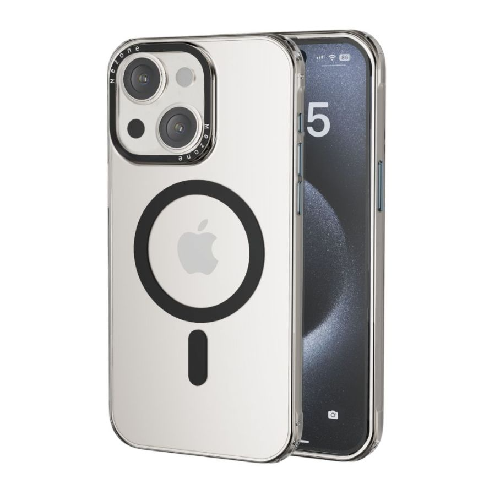 Mezone Clear Magnetic Case iPhone 14 - Black