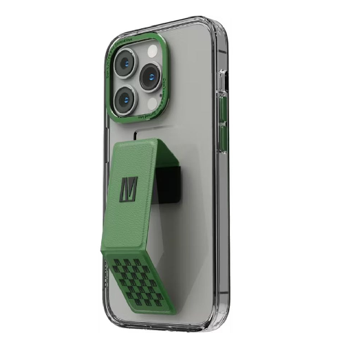 Levelo Morphix Clara Gripstand Iphone 14 Pro Imd Clear Back Case - Green