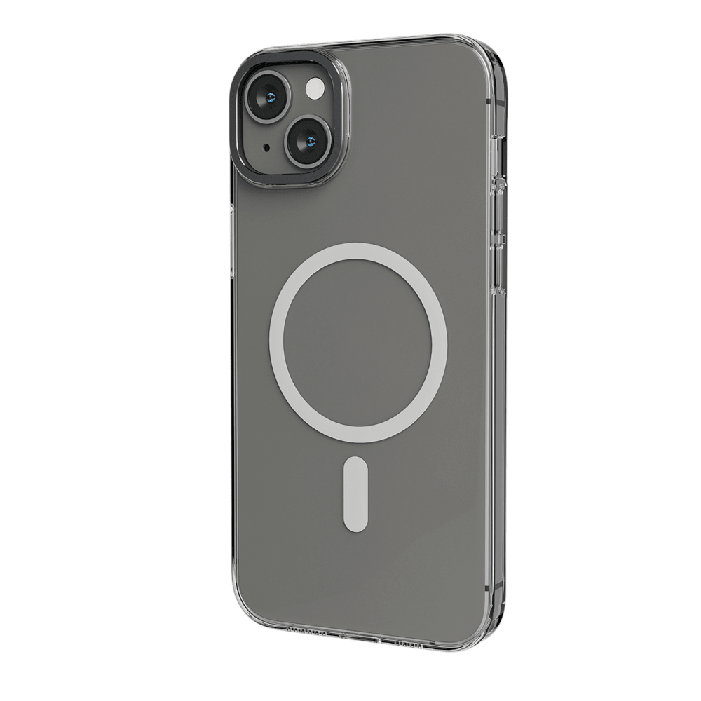 Levelo MagSafe Sensa Clear Back Case For iPhone 14 Plus - Clear or Silver
