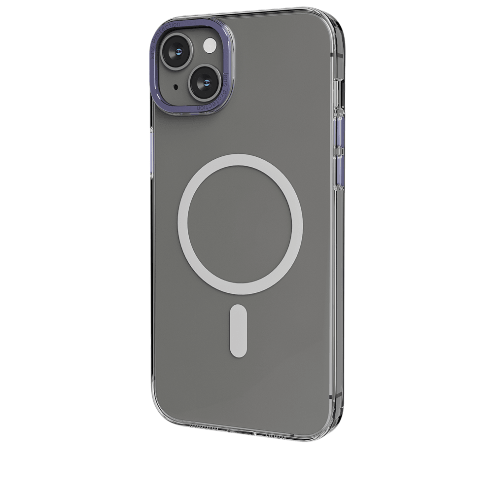 Levelo MagSafe Sensa Clear Back Case For iPhone 14 Plus - Clear or Silver