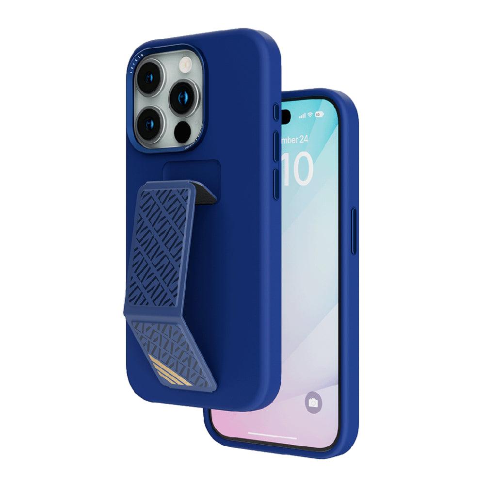 Levelo Morphix Silicone Case With Leather Grip For Iphone 15 Pro Green